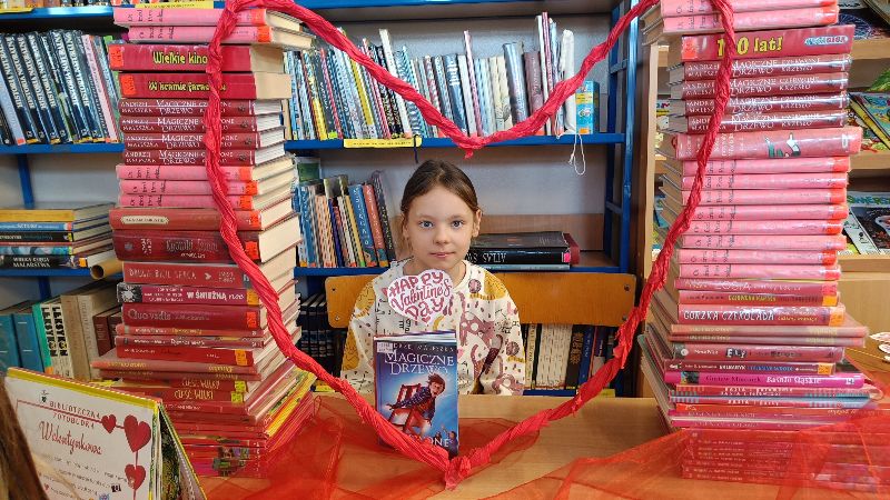 Walentynki w Bibliotece szkolnej 