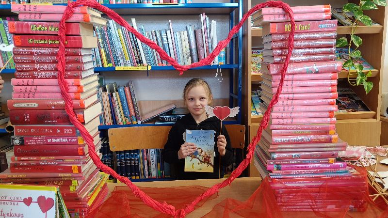 Walentynki w Bibliotece szkolnej 