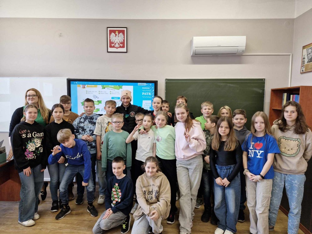 Wizyta Kacpra Woryny w naszej szkole 