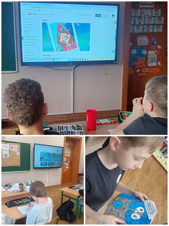 Klasa 2b w sieci z Neciem poznaje Internet