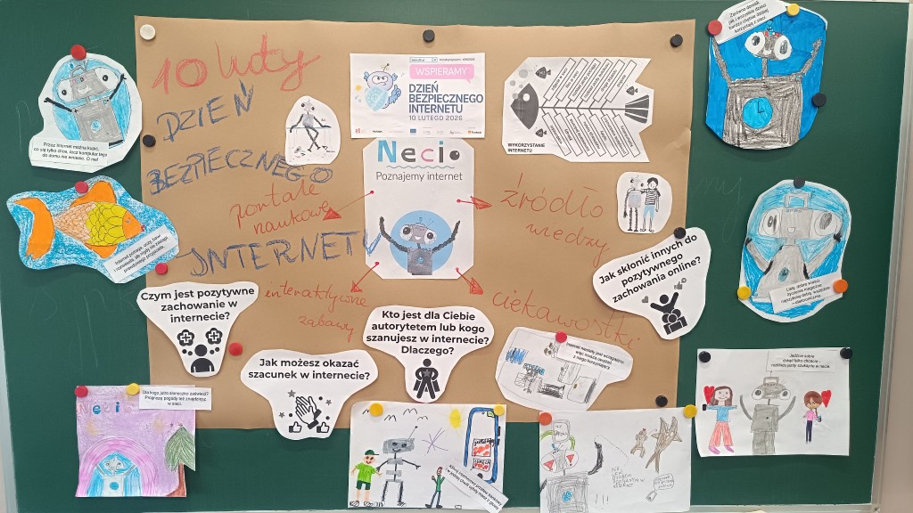 Klasa 2b w sieci z Neciem poznaje Internet