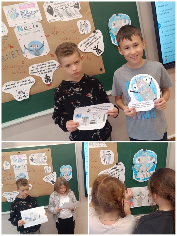Klasa 2b w sieci z Neciem poznaje Internet