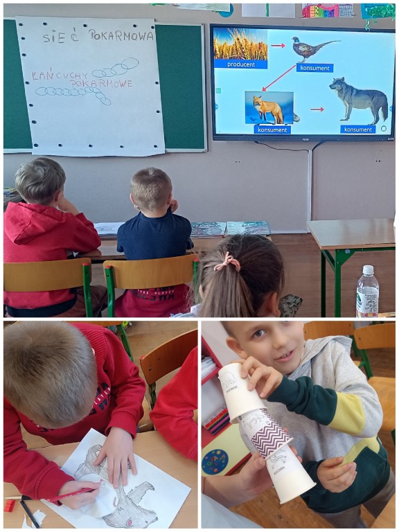 Klasa 2b poznaje sieć pokarmową zwierząt