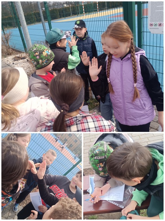 Wiosenne podchody klasy 2b w terenie