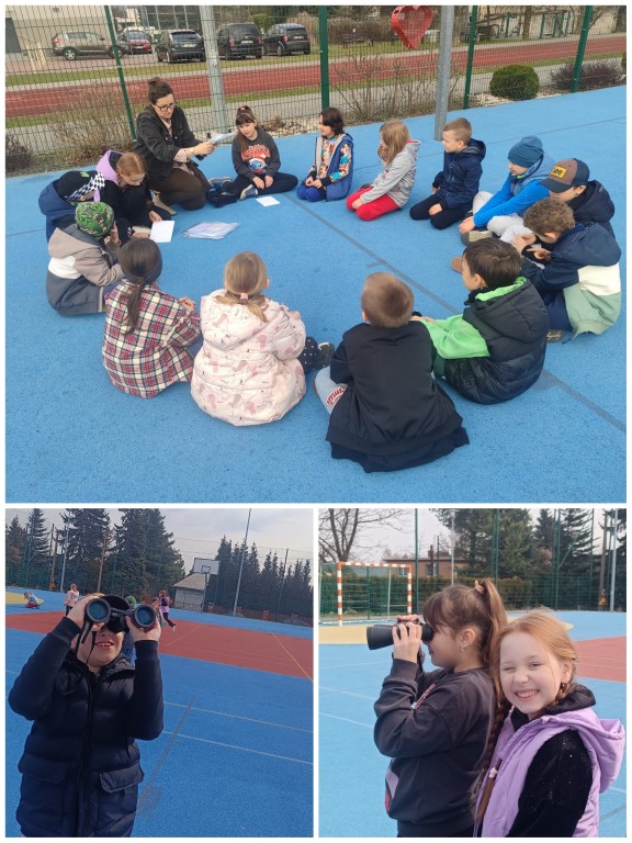 Wiosenne podchody klasy 2b w terenie