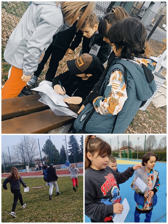 Wiosenne podchody klasy 2b w terenie