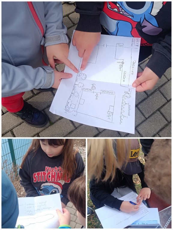 Wiosenne podchody klasy 2b w terenie