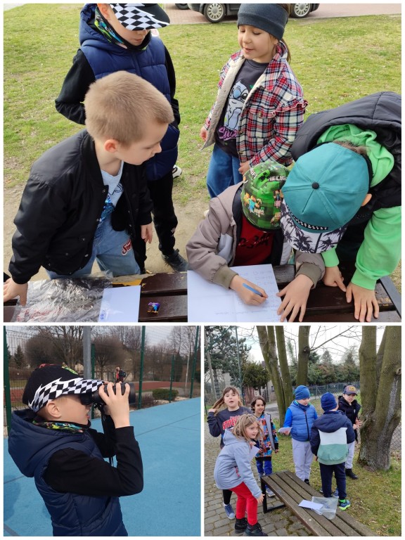 Wiosenne podchody klasy 2b w terenie