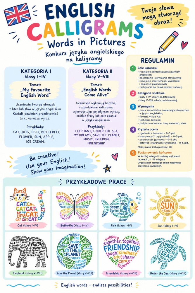 English Calligrams- Angielskie Kaligramy