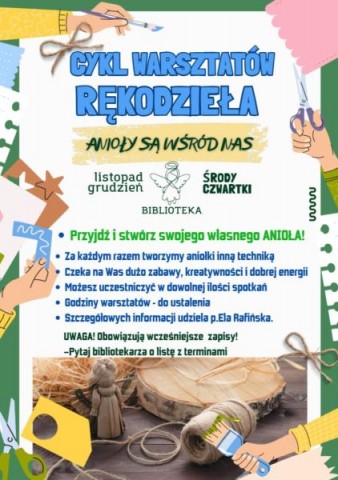 Anielskie warsztaty rękodzieła w bibliotece!