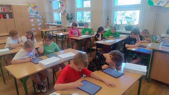 Lekcje z tabletem w klasie 2b